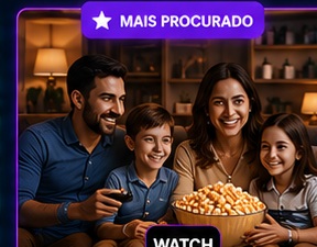 Família reunida na sala comendo pipoca